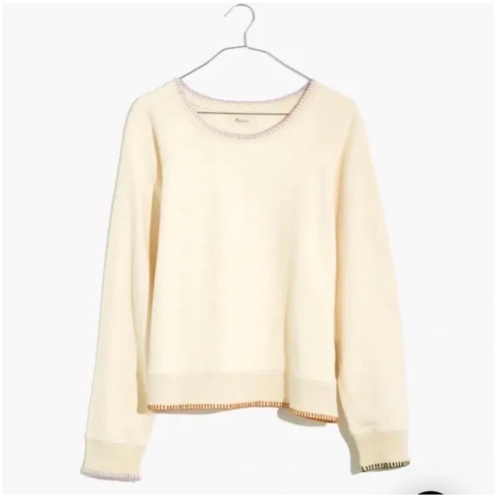 MADEWELL STITCHED TRIM SWEATSHIRT | Size S